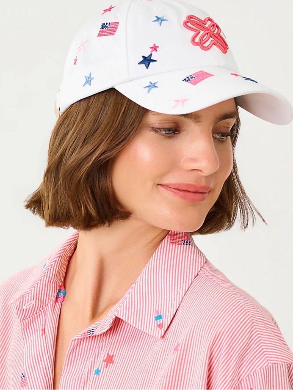 🎉NWT Lilly Pulitzer Embroidered 250th Celebration Baseball Hat. JUST RELEASED 🧢 - Picture 5 of 12